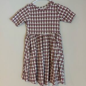 Pink Chicken Organic Cotton Steph Block Print Floral dress